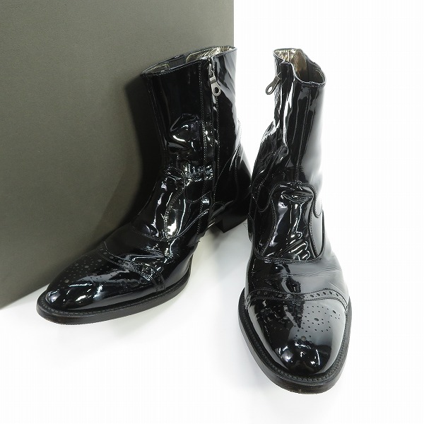 実際に弊社で買取させて頂いたalfredoBANNISTER/アルフレッドバニスター サイドジップ レザー ブーツ 5031205046/43