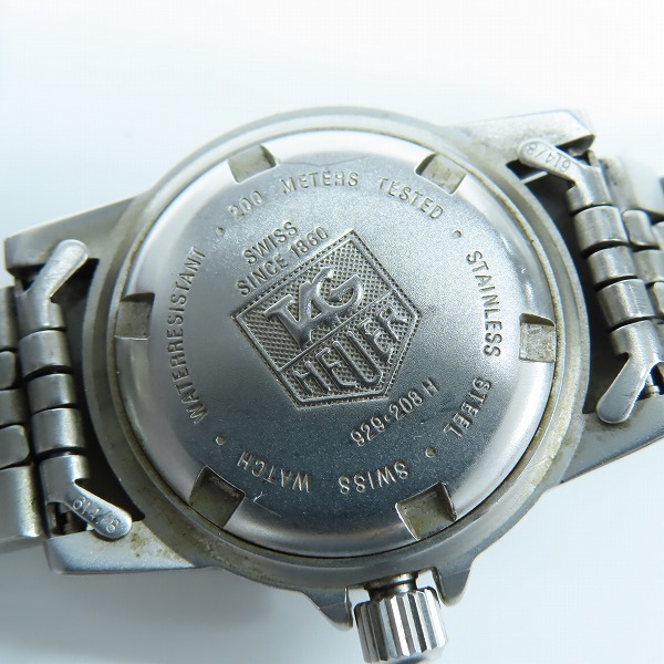 実際に弊社で買取させて頂いたTAG HEUER/タグホイヤー 200m プロフェッショナル デイト アナログ腕時計 929-208H 【動作未確認】の画像 4枚目