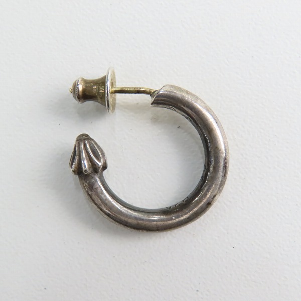 実際に弊社で買取させて頂いたCHROME HEARTS/クロムハーツ プレーンフープピアスの画像 2枚目