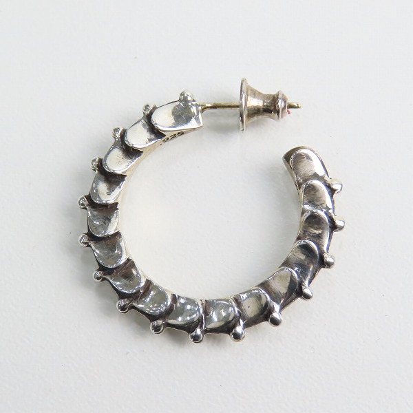 実際に弊社で買取させて頂いたCHROME HEARTS/クロムハーツ クロステイルフープピアスの画像 1枚目