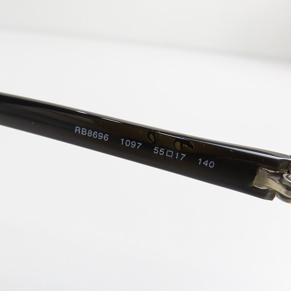 実際に弊社で買取させて頂いたRayBan/レイバン ハーフリム チタン 度入り眼鏡/メガネフレーム RB8696 1097の画像 6枚目