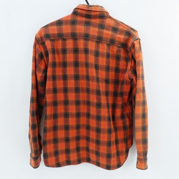 実際に弊社で買取させて頂いたGLORY PARK/グローリーパーク THE FLAT HEAD/フラットヘッド 長袖ネルシャツ オレンジ系 38の画像 1枚目