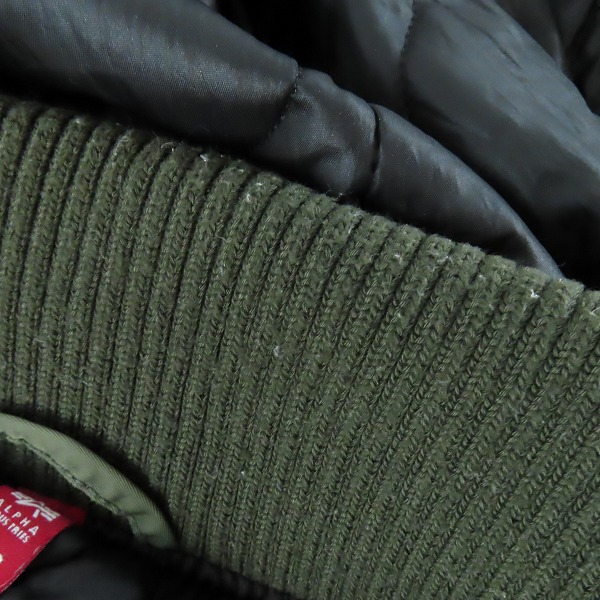 実際に弊社で買取させて頂いたALPHA INDUSTRIES/アルファインダストリーズ フライトジャケット TA1468-003/Lの画像 7枚目