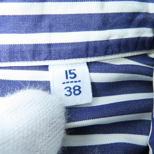 実際に弊社で買取させて頂いたORIAN per/オリアン EDIFICE  ストライプシャツ/38の画像 3枚目