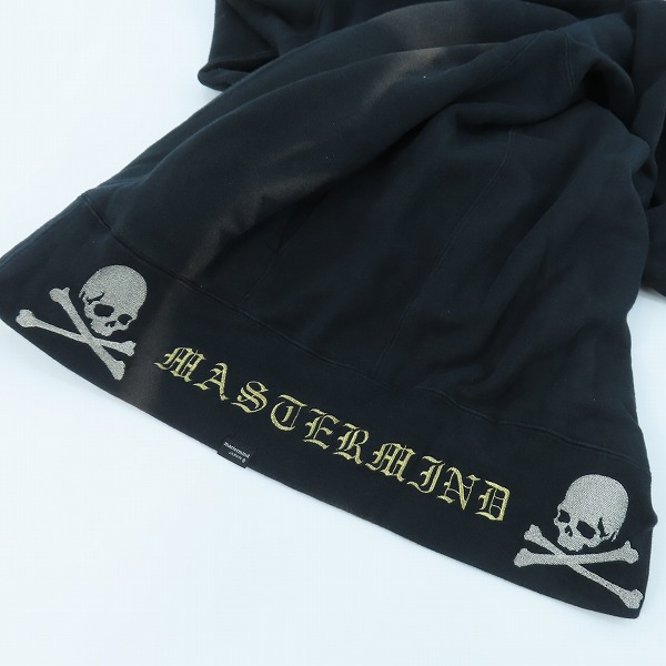 実際に弊社で買取させて頂いたmastermind JAPAN/マスターマインド ジャパン ジップアップ 刺繍 パーカー MC2-SW39-027/Mの画像 4枚目