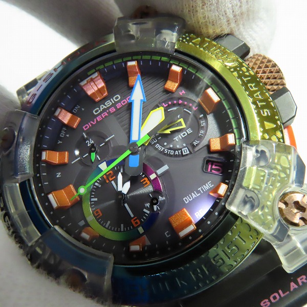 実際に弊社で買取させて頂いたG-SHOCK/Gショック FROGMAN/フロッグマン ボルネオ レインボー トード GWF-A1000BRT-1AJRの画像 5枚目