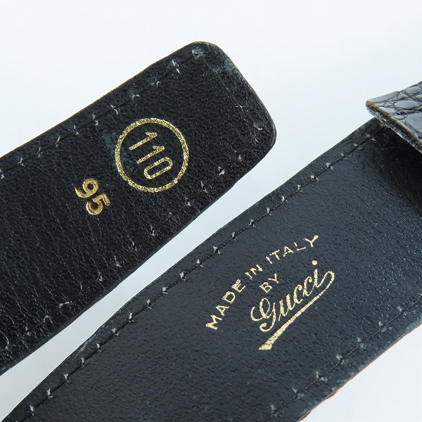実際に弊社で買取させて頂いたGUCCI/グッチ GG コンビ ナローベルト ブラックの画像 3枚目