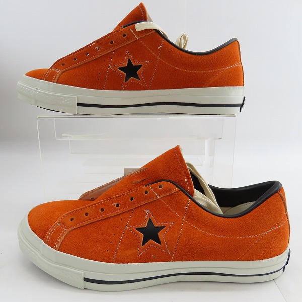 実際に弊社で買取させて頂いたCONVERSE/コンバース ONE STAR SUEDE OX /ORG/BLK/9.5の画像 3枚目