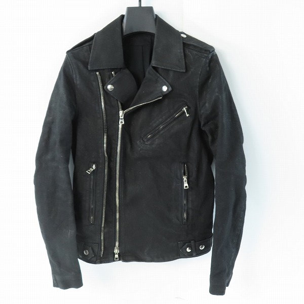 実際に弊社で買取させて頂いたBALMAIN/バルマン 15SS コーティング加工 ライダースジャケット S5HT245C710W/S