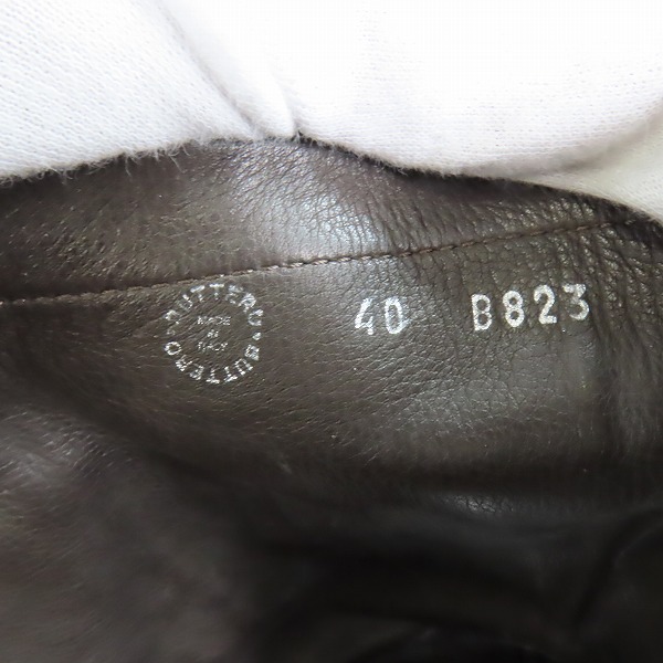 実際に弊社で買取させて頂いたBUTTERO/ブッテロ ジップアップ レザー ロング ブーツ B823UCGB/40の画像 5枚目