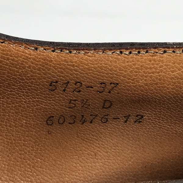 実際に弊社で買取させて頂いた【観賞用】J.M.WESTON/ジェイエムウエストン ビジネスシューズ  ブラウン 603476-12/5.5Dの画像 5枚目
