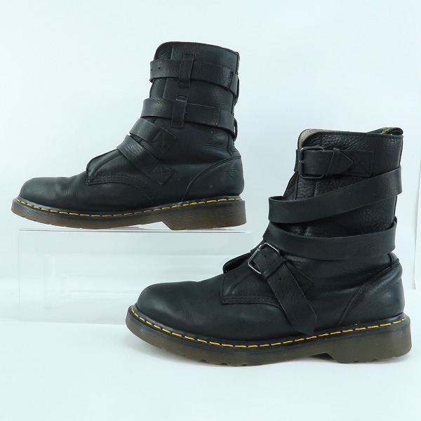 実際に弊社で買取させて頂いたYOHJI YAMAMOTO pour homme×Dr.Martens/ヨウジヤマモト×ドクターマーチン 07AW ベルトストラップブーツ 12303001/UK9の画像 3枚目