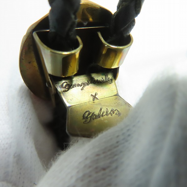 実際に弊社で買取させて頂いた(4)GANGSTERVILLE×Galcia/ギャングスタービル×ガルシア G ループタイ/ボロタイ/ブラス/シルバーの画像 7枚目