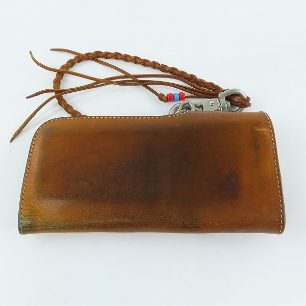 実際に弊社で買取させて頂いたRED MOON/レッドムーン レザー ウォレット 財布 ウォレットコード付きの画像 1枚目