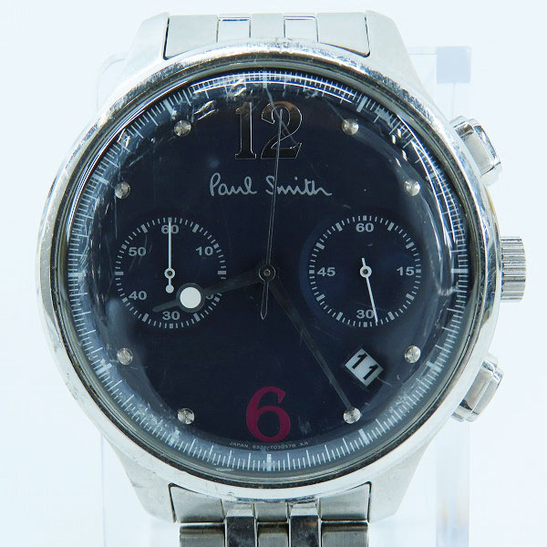 実際に弊社で買取させて頂いたPaul Smith/ポールスミス クロノグラフ/アナログ腕時計 クォーツ GN-OW-S/6521-S087252【動作未確認】
