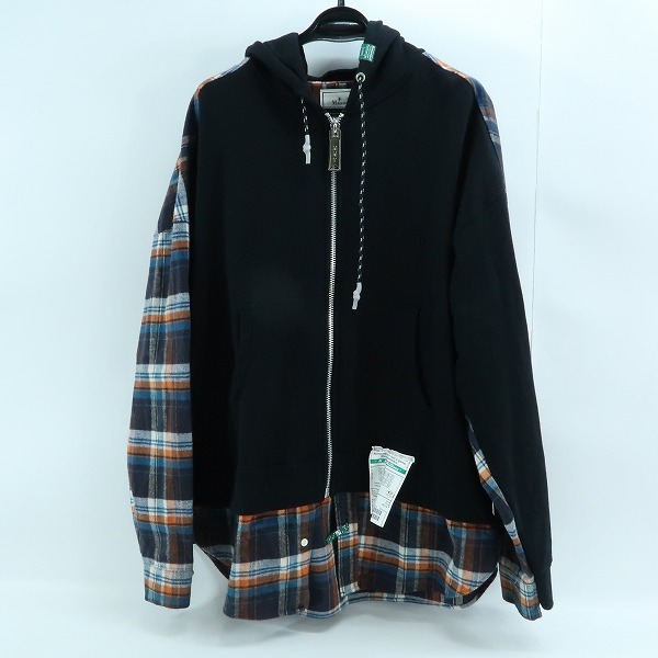 実際に弊社で買取させて頂いたMAISON MIHARA YASUHIRO/メゾン ミハラヤスヒロ 19AW SHIRT DOCKING PARKA/シャツドッキングパーカー A03PK591/48