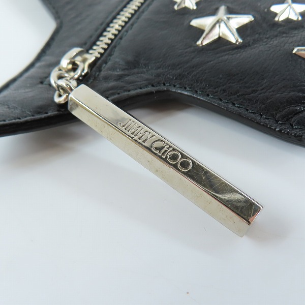 実際に弊社で買取させて頂いたJIMMY CHOO/ジミーチュウ SKYLER LEATHER WITH STARS スター スタッズ ポーチ J000060747001の画像 6枚目