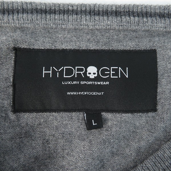 実際に弊社で買取させて頂いたHYDROGEN/ハイドロゲン Vネック ニットセーター Lの画像 2枚目