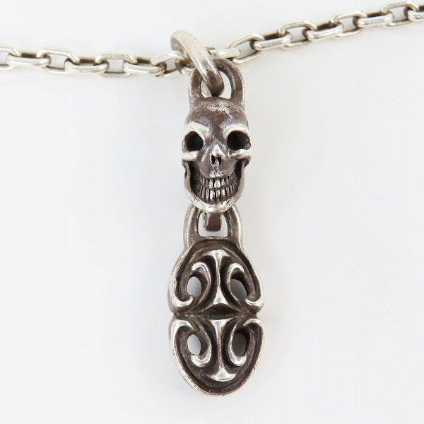 実際に弊社で買取させて頂いたGaboratory INC/ガボラトリーインターナショナル スカルTバー チェーン w/シングルスカル ウィズ クロスオーバル ペンダントの画像 1枚目