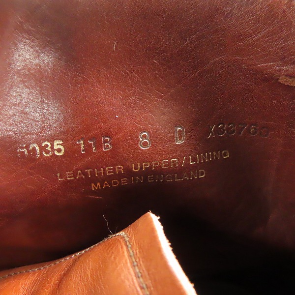 実際に弊社で買取させて頂いたCROCKETT & JONES/クロケット＆ジョーンズ Trading Post 20th記念 レースアップブーツ 5035-11B/8Dの画像 6枚目