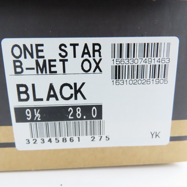 実際に弊社で買取させて頂いたCONVERSE/コンバース ONE STAR B-MET OX/BLACK/9.5の画像 8枚目