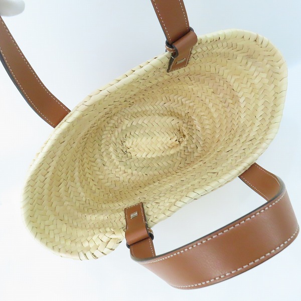 実際に弊社で買取させて頂いたLOEWE/ロエベ バスケットバッグ（ヤシの葉&カーフ）の画像 3枚目