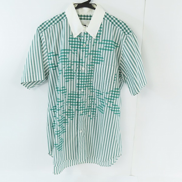 実際に弊社で買取させて頂いたGANRYU COMME des GARCONS/ガンリュウ コムデギャルソン 柄切替半袖シャツ AD2016/ES-B021/S