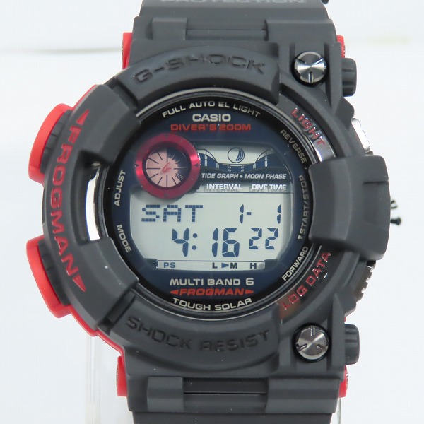 実際に弊社で買取させて頂いたG-SHOCK/Gショック FROGMAN/フロッグマン ダークレッド タフソーラー 腕時計 GWF-1000BS-1JFの画像 1枚目