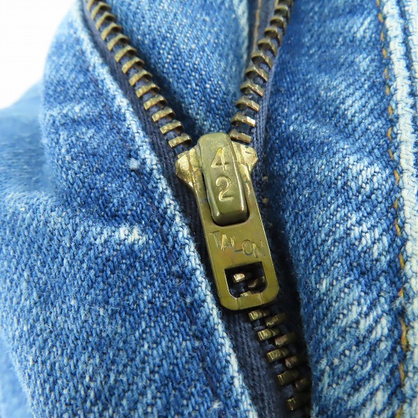 実際に弊社で買取させて頂いたLevi's/リーバイス 60～70s ブッシュデニムパンツ ボタン裏刻印38 42タロンジップ オレンジタブ チェーンステッチの画像 5枚目