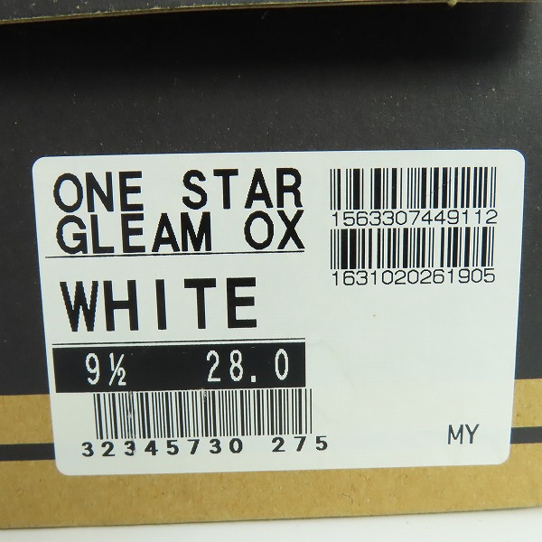 実際に弊社で買取させて頂いたCONVERSE/コンバース ONE STAR GLEAM OX/WHITE/9.5の画像 9枚目