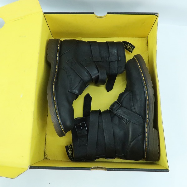 実際に弊社で買取させて頂いたYOHJI YAMAMOTO pour homme×Dr.Martens/ヨウジヤマモト×ドクターマーチン 07AW ベルトストラップブーツ 12303001/UK9の画像 8枚目