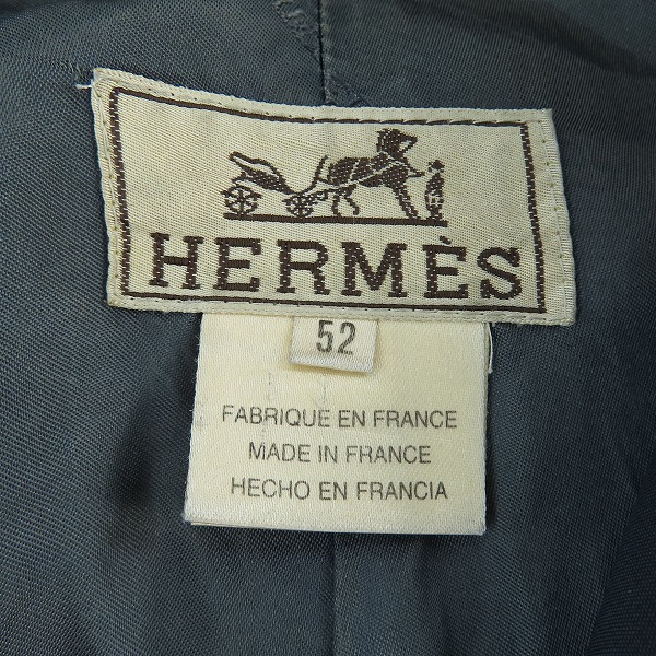 実際に弊社で買取させて頂いたHermes/エルメス  コート ネイビー 52の画像 3枚目
