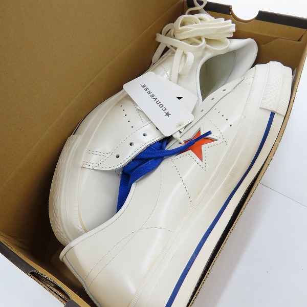 実際に弊社で買取させて頂いた【未使用】CONVERSE/コンバース ワンスター ONX STAR OX WHT/ORG/BLUE/9.5の画像 8枚目