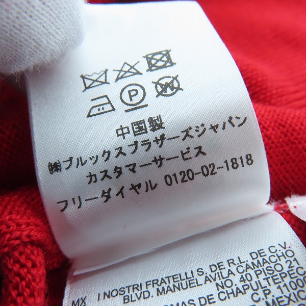 実際に弊社で買取させて頂いた【未使用】Brooks Brothers/ブルックスブラザーズ ウール セーター レッド XLの画像 4枚目