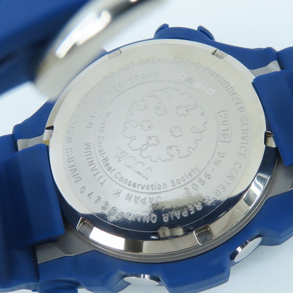 実際に弊社で買取させて頂いたG-SHOCK/Gショック FROGMAN/フロッグマン WCCS 00年 サンゴ礁 青/DW-9902WC-2JR【動作未確認】の画像 3枚目