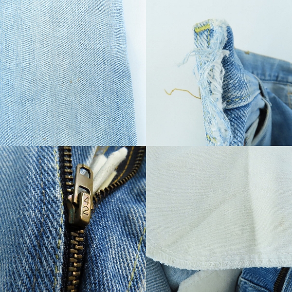 実際に弊社で買取させて頂いたLee/リー 70S ヴィンテージ  USA製 TALON42ジップ デニムパンツ 200-0041の画像 9枚目