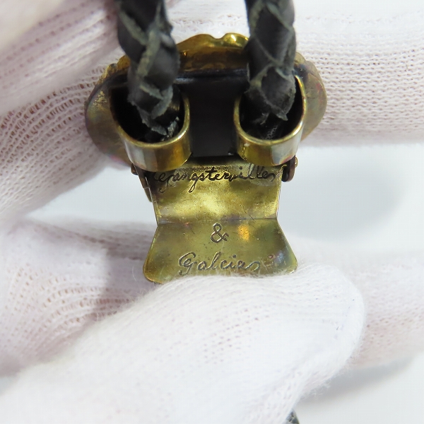 実際に弊社で買取させて頂いた（4）GANGSTERVILLE×Galcia/ギャングスタービル×ガルシア G ループタイ/ボロタイ/ブラス/シルバーの画像 3枚目