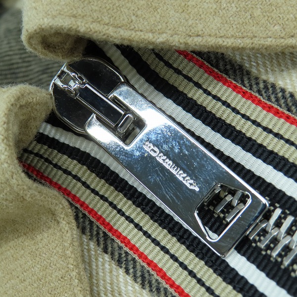 実際に弊社で買取させて頂いた【未使用】BURBERRY/バーバリー ジップアップ バーバリーチェック シャツジャケット 8050135/Mの画像 6枚目