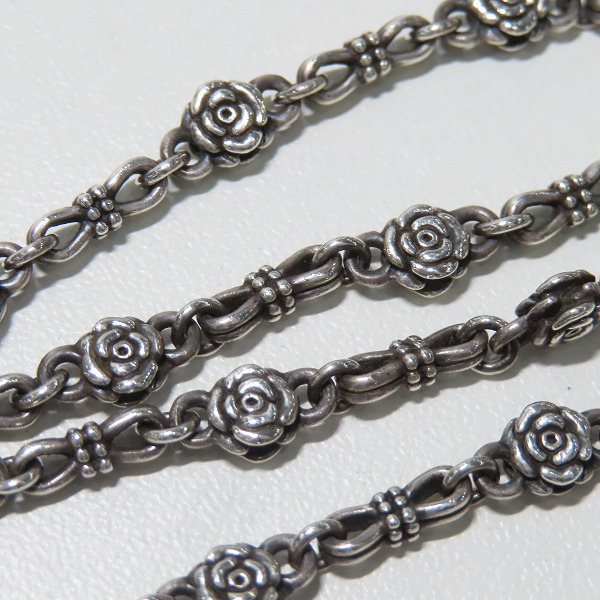 実際に弊社で買取させて頂いたJustin Davis/ジャスティンデイビス Wicked Rose/ウィキッド ローズ チェーン SNJ211/50cmの画像 3枚目