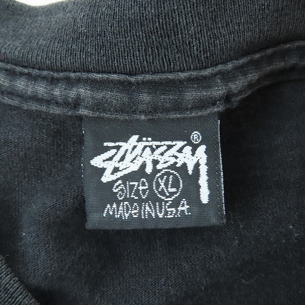 実際に弊社で買取させて頂いたSTUSSY/ステューシー 80S ヴィンテージ オールド 黒タグ ドラゴン Tシャツ XLの画像 2枚目