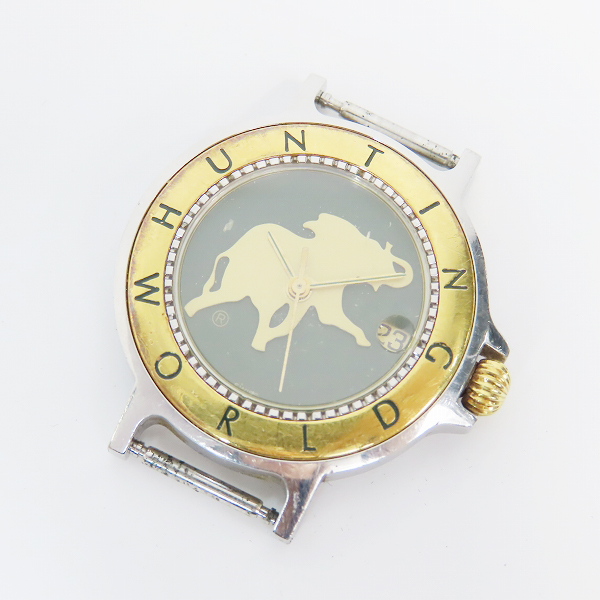 実際に弊社で買取させて頂いた【ケースのみ/動作未確認】HUNTING WORLD/ハンティングワールド 18Kベゼル HWL11 腕時計/ウォッチ 