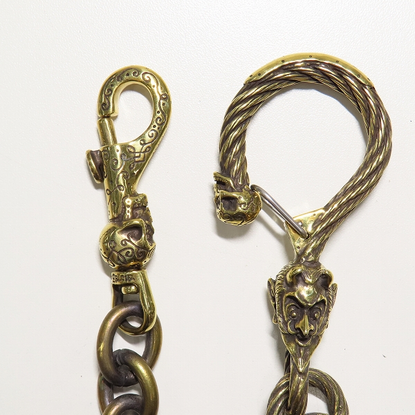 実際に弊社で買取させて頂いた(2)GANGSTERVILLE×Galcia/ギャングスタービル×ガルシア DEVIL/デビル ウォレットチェーン ブラス/真鍮の画像 1枚目