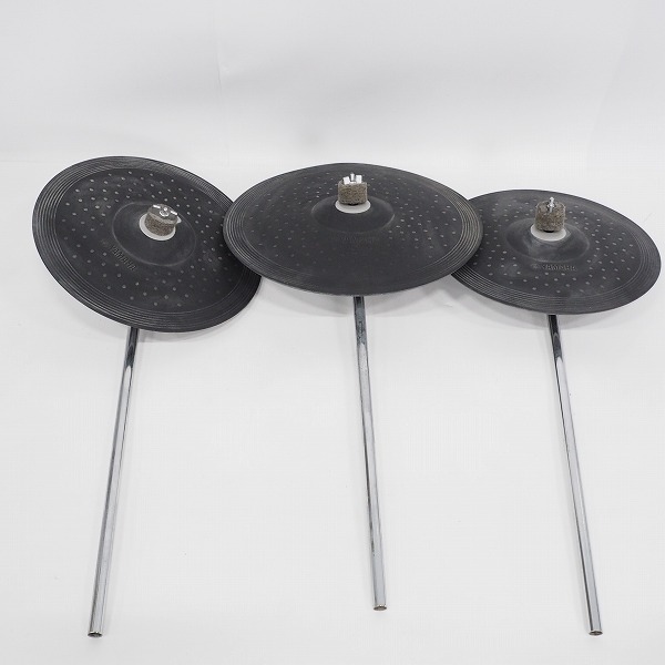 実際に弊社で買取させて頂いた★【動作未確認】YAMAHA/ヤマハ PCY155・PCY135 電子ドラム用 シンバルパッド 3個セット スタンド付き