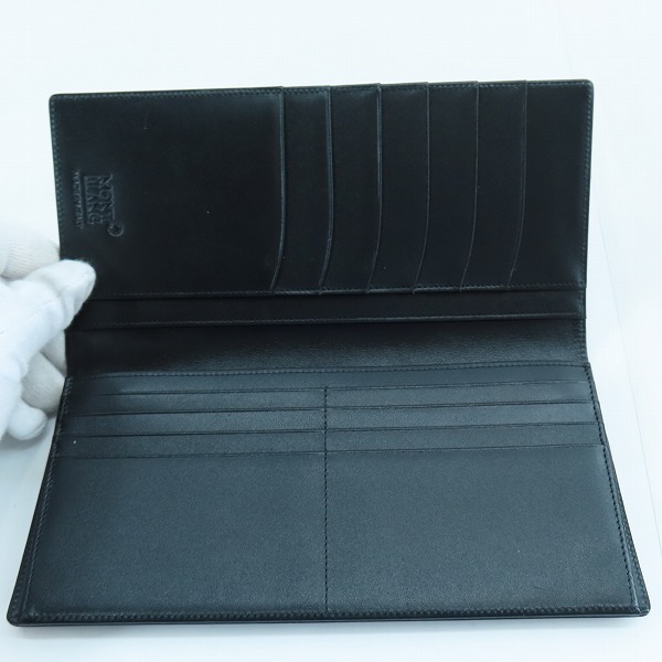 実際に弊社で買取させて頂いたMONTBLANC/モンブラン レザー  二つ折り 長財布の画像 3枚目