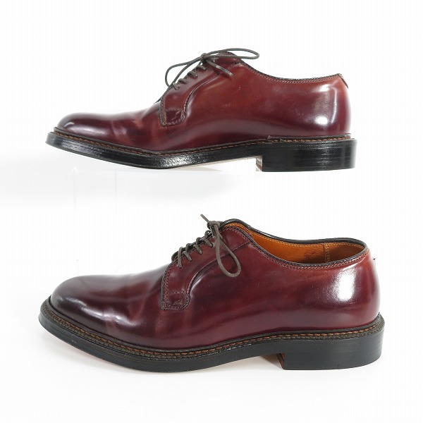 実際に弊社で買取させて頂いたALDEN/オールデン SHELL CORDOVAN LEATHER/シェルコードバンレザー プレーントゥ シューズ 990 7.5Dの画像 3枚目