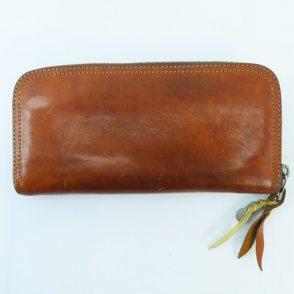 実際に弊社で買取させて頂いたREDMOON/レッドムーン ラウンドジップ レザー 長財布/ロングウォレット/SNTの画像 1枚目