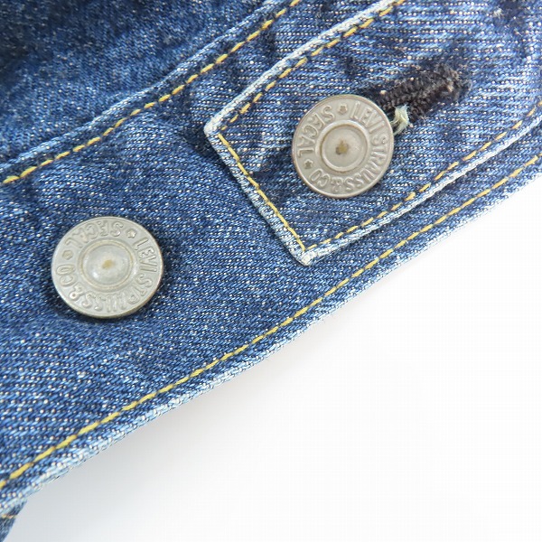 実際に弊社で買取させて頂いた(1)LEVI’S/リーバイス 71507XX/J02刻印 日本製 デニムジャケット Gジャン/38の画像 8枚目