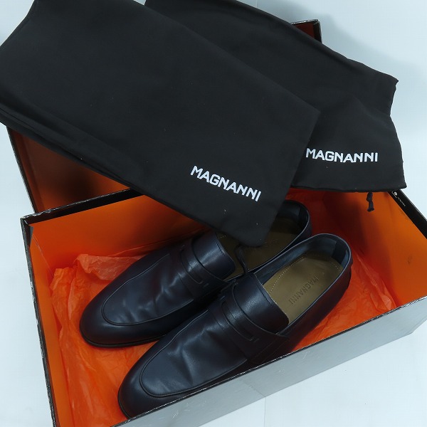 実際に弊社で買取させて頂いたMAGNANNI/マグナーニ レザー ローファー シューズ 38の画像 7枚目