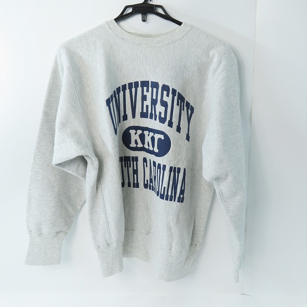 実際に弊社で買取させて頂いたChampion/チャンピオン  90s USA製 REVERSE WEAVE/リバースウィーブ ノースカロライナ カレッジスウェット/トレーナー/L