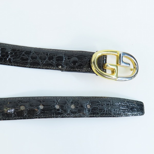 実際に弊社で買取させて頂いたGUCCI/グッチ GG コンビ ナローベルト ブラックの画像 1枚目